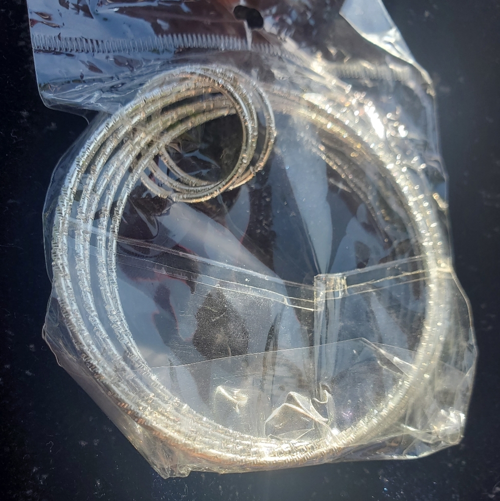 Silver ring and earrings set.